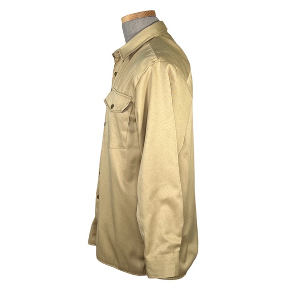 Haband Men’s Flannel Lined Heavyweight Shirt Shacket Medium Like New - Picture 7 of 14